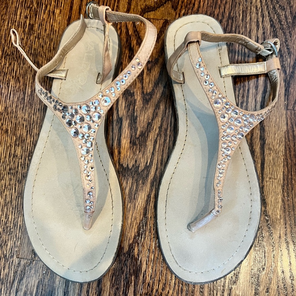 Aldo 7.5 jeweled strappy sandal